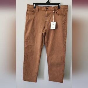 Brown Straight-Leg Jeans Size 36x30